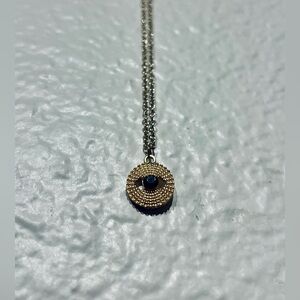 Claire’s Black and Gold Tone Pendant Necklace